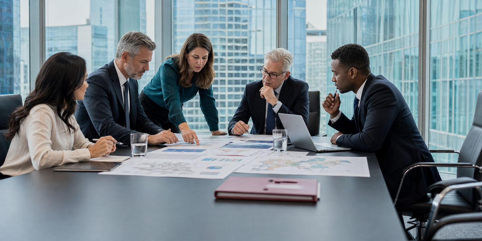 A team preparing an integrated brief